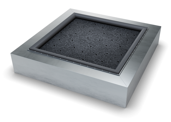 Встраиваемый батут (полотно из сплошной армированной морозостойкой резины) 1240х1240 мм