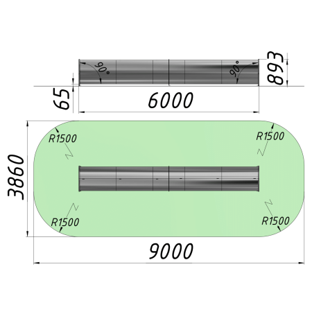 Фото Тоннель проходной на склон D=790 L=6000 AGEO-TNP.6000.790 | ANIMATO
