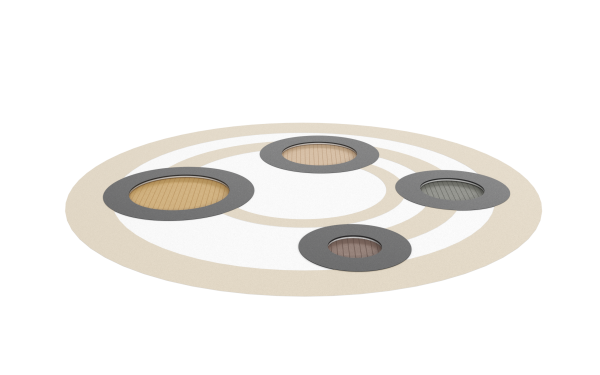 Круглый батут встраиваемый d=2100 (сетка d1410)
