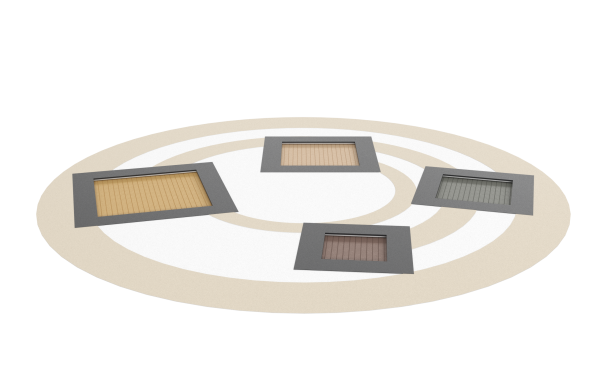 Квадратный батут встраиваемый 1600*1600 (сетка 1000*1000)